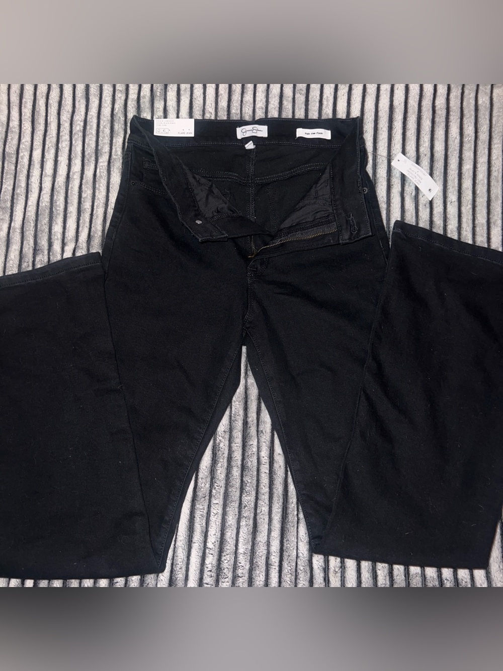 Black Flare Wide Leg Jeans - Women's